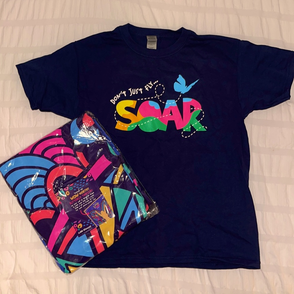 Girl Scout tee and tapestry